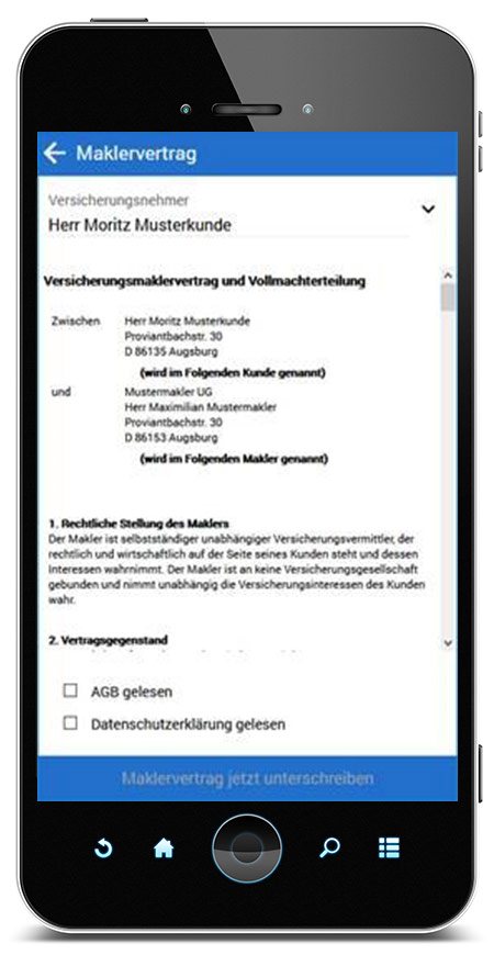 Maklermandat erfassen